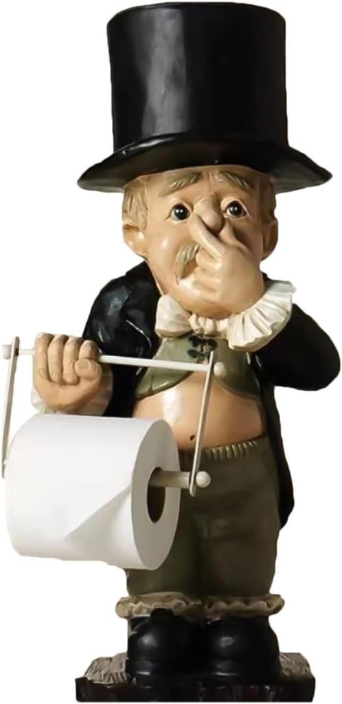 Funny Pinching Nose Tissue Paper Holder Funny Toilet Paper Holder Stand Toilet Butler with Roll Paper Holder for Home Bathroom Kitchen