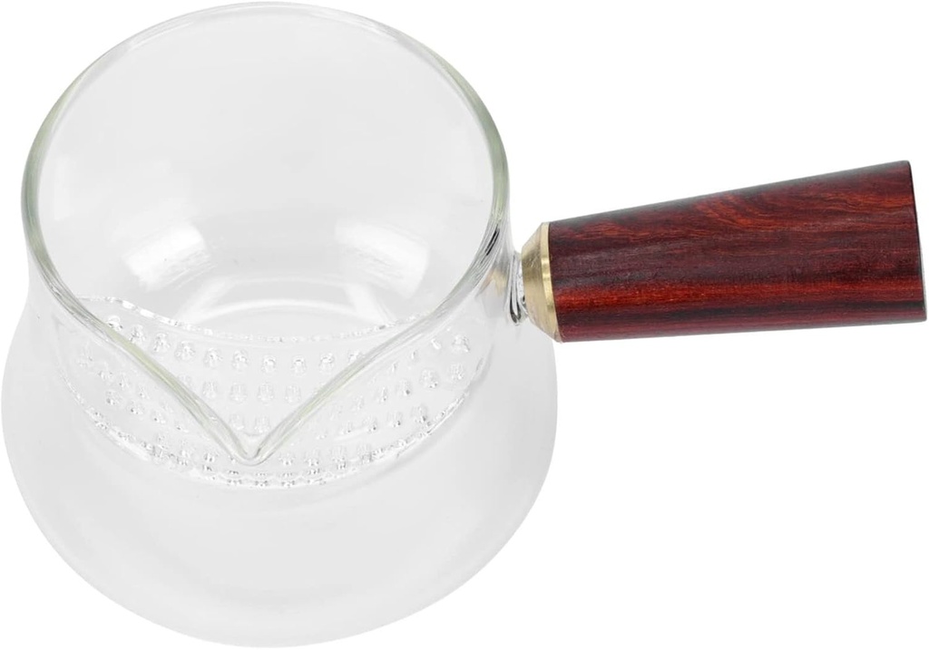 Side Handle Fair Cup Espresso Pot Chinese Teapot Chinese Tea Cup Gongfu Tea Strainer Gongfu Teapot Side Handle Spouts Milk Cup Tea Set Glass Teacup Tea Art Accessories Milk Jug