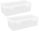 2pcs Bread Storage Box Sealed Toast Container for Fridge Organization Kitchen Condiment Holder for Fresh Food and Snacks