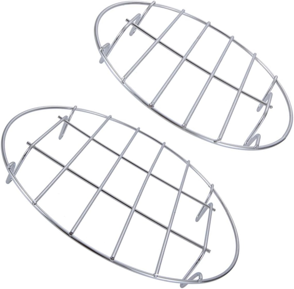 Ciieeo 2pcs Stainless Steel Steaming Rack Portable Steamer Shelf for Kitchen Insert Food Steam Rack