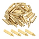 PATIKIL M4 Brass Hex Standoff, 50 Pcs PCB Motherboard Spacer Screws for Drone Quadcopter Computer Build Electronic Projects Circuit Board, Gold (M4 x 24mm+6mm)