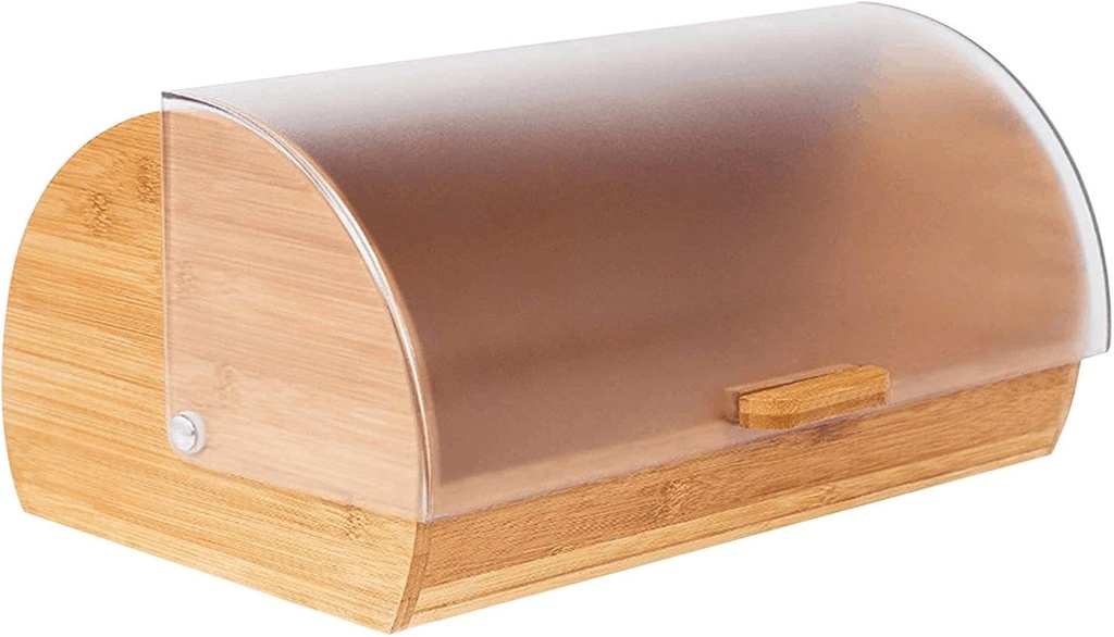 Bamboo Bread Box with Lid Storage Container for Toast Donut Bagels Kitchen Home Organization 14.76x9.84x7.09 inch