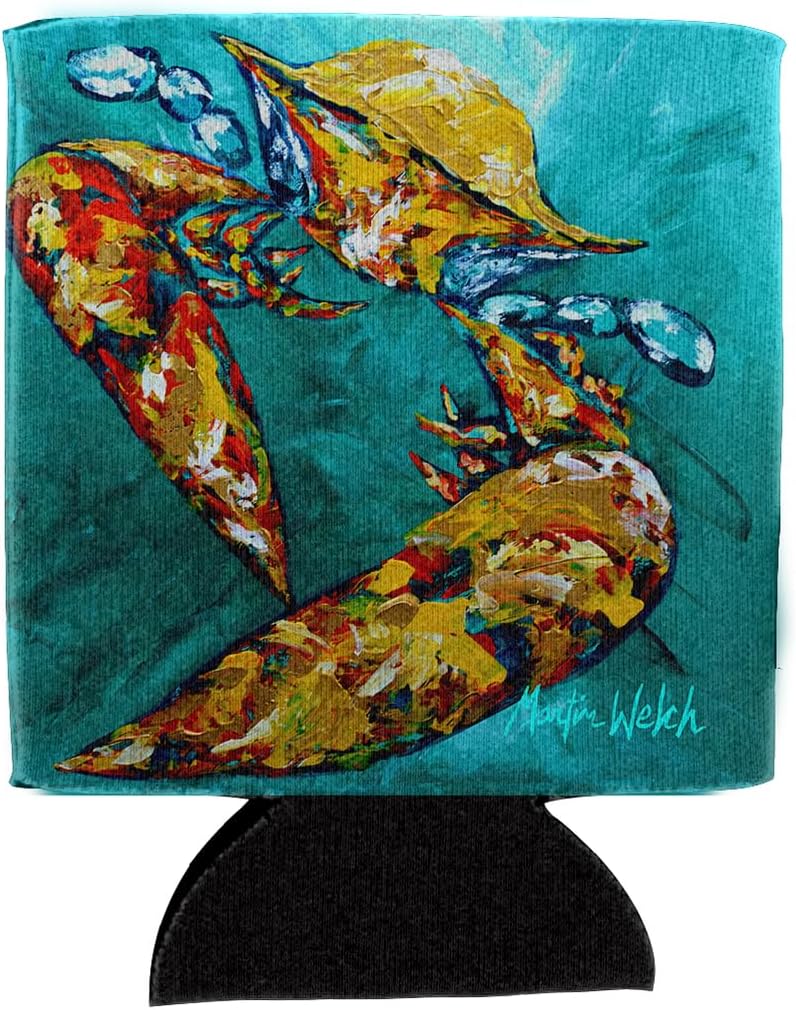 Caroline's Treasures MW1139CC Crab Beam of Light Can or Bottle Hugger Cooler Washable Drink Sleeve Collapsible Beverage Insulated Holder, Can Hugger, Multicolor