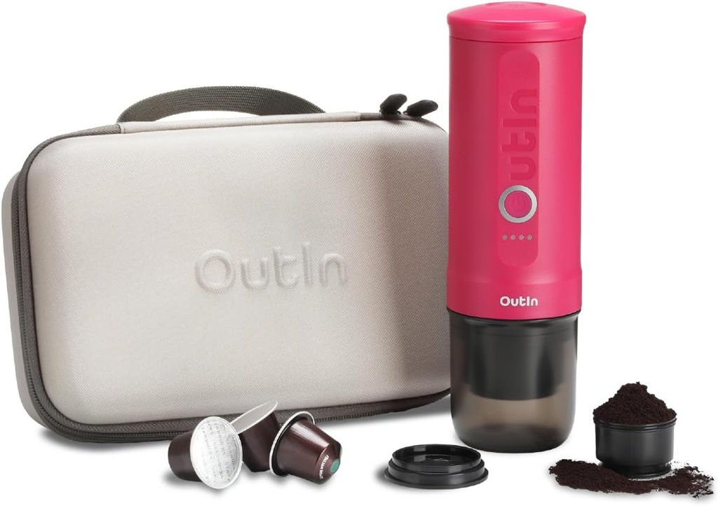 OutIn Nano Portable Electric Espresso Machine with Carrying Bag