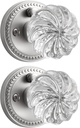 2 Pack Crystal Door Knobs Nickel Door Knob Interior Satin Nickel Privacy Brushed Nickel Glass Silver Door Knob for Bedroom and Bathroom Glass Door Knobs