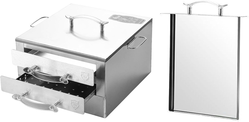 2 Tier Chinese Rice Noodle Roll Machine with Extra Tray, 304 Stainless Steel Steamed Vermicelli Roll Food Steamer (3 Solid Trays)