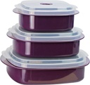 Calypso Basics by Reston Lloyd 6-Piece Microwave Cookware, Steamer and Storage Set, small (20502)