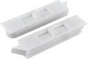 Brixwell Snap in Tilt Latch, Left and Right Pair, Plastic Material, White Finish, 2-21/32" Length, 5/64" Stile Snap Size, 1/4" Nose Size, Suitable for Tilt Window Applications, Easy Replacement Use