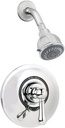 Allura Single Handle 2-Spray Shower System with VersaFlex™ Integral Diverter in Polished Chrome (Valve Included)