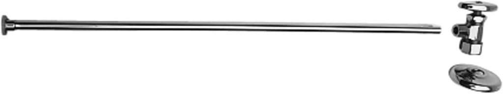 Brasstech 482/26 1/2-Inch Compression by 3/8-Inch Toilet Supply Kit, Polished Chrome