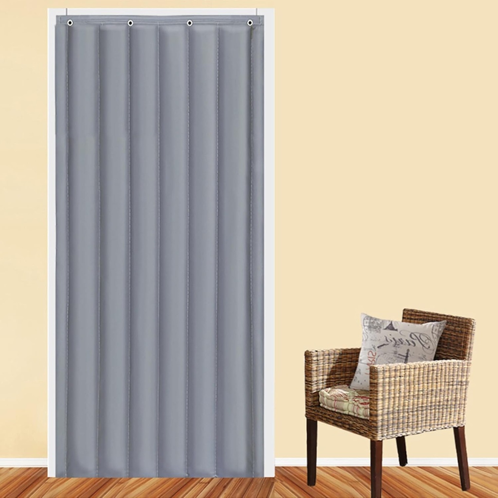 SYTH Thermal Insulated Door Curtain,Household Soundproof Thicken Front Door Curtain,Noise Reducing Blackout Panel Drapes,Windproof Waterproof for Air Conditioner Heater Room/Kitchen