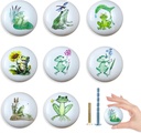 Sunflower Flower Ceramic Dresser Drawer Knob 8Pack1.5 Frog Unique Farmhouse Kitchen Cabinet Knobs and Pulls