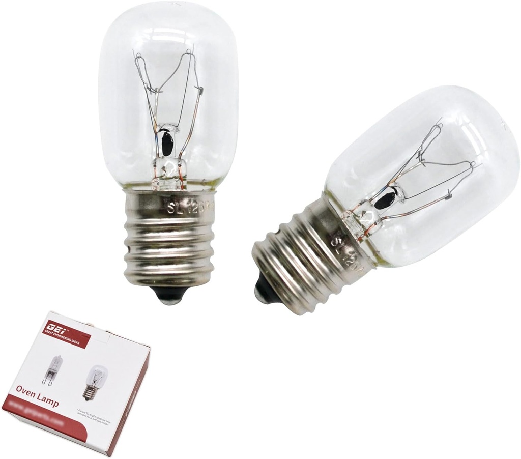 Bulb 40W 125V Microwave Oven Light, Microwave Light Bulbs Under Hood 40 Watt Appliance Bulb Fit for Refrigerator, Range Hood, Stove, Dimmable, Warm White, E17 Base 8206232A