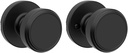 Kwikset Maven Interior Passage Door Knob, Handle for Closet and Hallway Doors, Round Non-Locking Doorknob in Matte Black, with Microban Protection