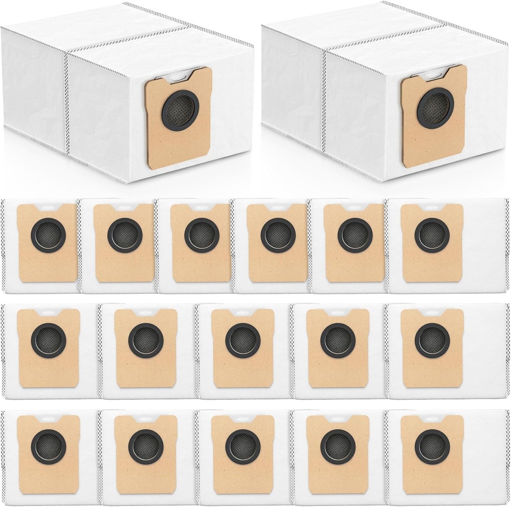 18 pcs Dust Bags for eufy Omni C20 C10 Robot Vacuum, 3.6L Large Capacity Replacement Bags with 3-Layer Odorproof & Leakproof Fabric