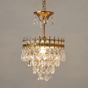 Elegant Fixture for Hallway Pendant Lamp for Bedside Crystal Lamp in Gold Finish Foyer Lighting Chandelier for Dining Room Light Fixtures Over Table/26 * 42cm
