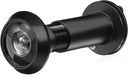 ARTIBETTER Cat Eye Door Viewer Wide Peep Hole View Black Peephole for Front Door Multi-Layer Electroplating