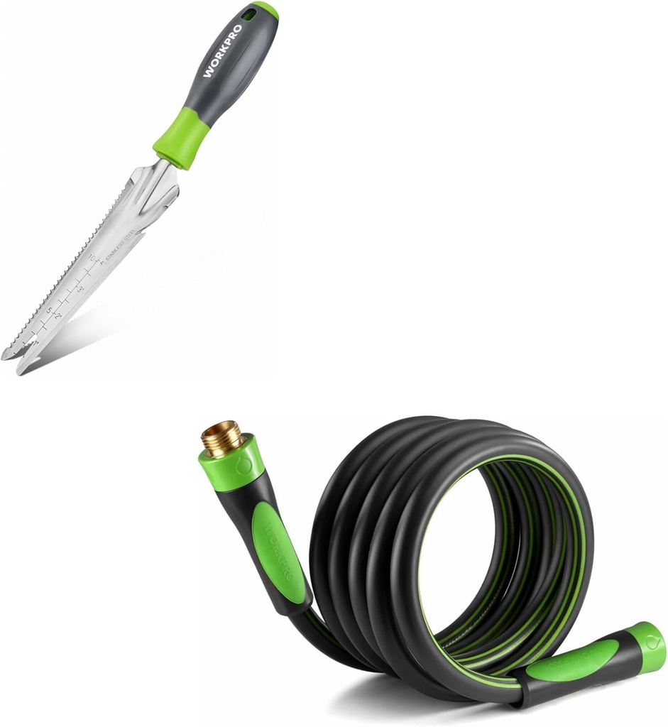 WORKPRO Hand Weeder Puller and 5/8 in x 10 FT Garden Hose