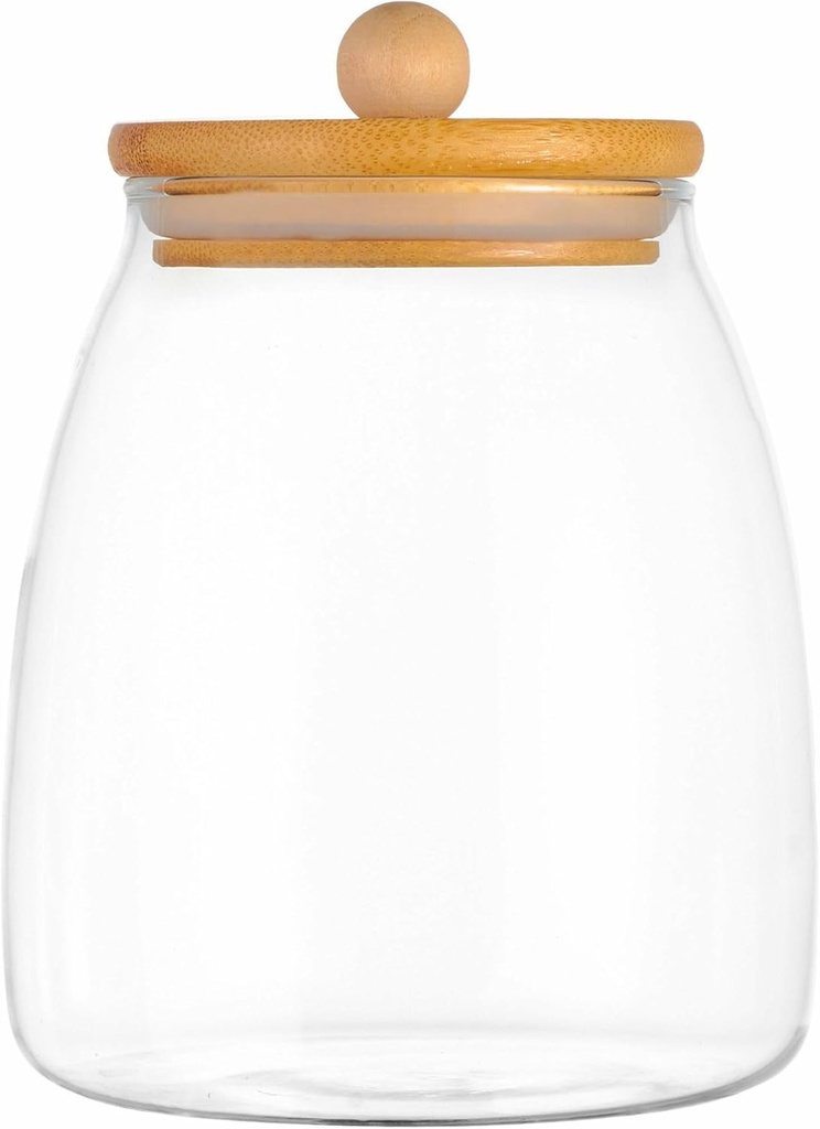 Glass Storage Jar with Lid Glass Container Apothecary Jar 27OZ/ 800mL(G-L)
