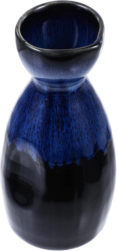 Happyyami Ceramic Japanese Sake and Wine Pot Set Tokkuri Sake Bottle for Tea Coffee Water Drinking Occasions