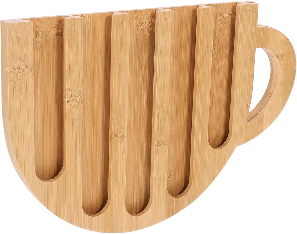 LIFKOME 1pc Wooden Coffee Cup Display Stand Capsule Coffee Holder Sturdy Rack for Kitchen