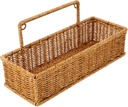 STOBAZA Kitchen Bathroom Storage Basket Hanging Woven Basket Fruit and Garlic Holder Lightweight Wall Hanging