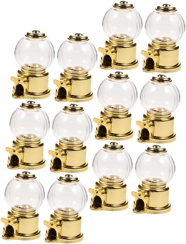 12pcs Compact Gumball Machine Candy Dispenser Creative Wedding Party Sweet Storage Holder Lightweight Plastic Design for Boys and Girls Events and Gatherings Fun Candy Container