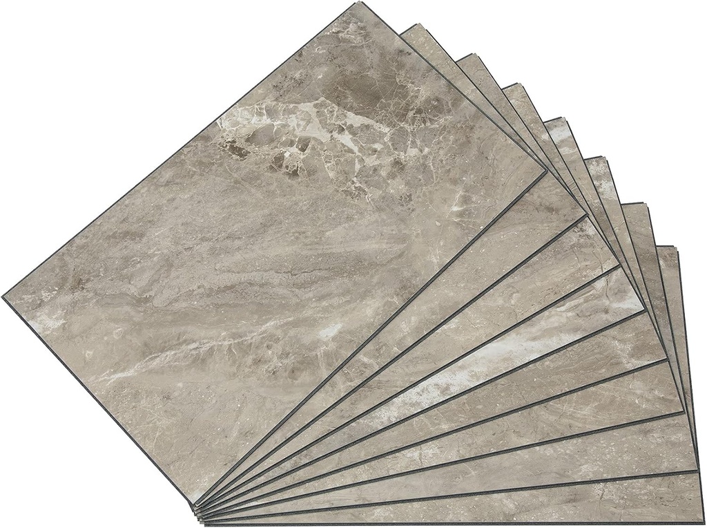 Palisade 25.6 in. x 14.8 in. Interlocking Vinyl Waterproof Wall/Backsplash Tiles for Kitchen or Bathroom in Venetian Marble (8 Pack)