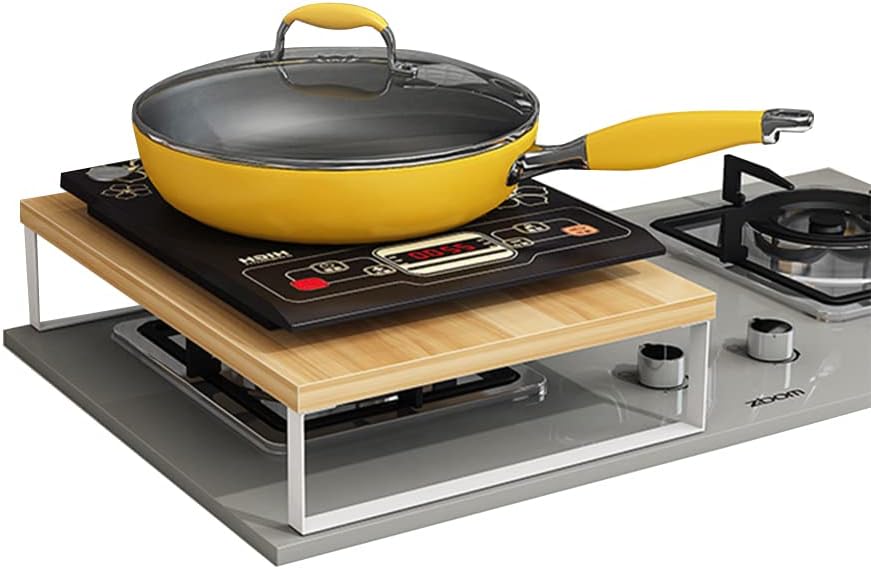 Kitchen Stove Rack, Layered Rack in The Cover Cabinet Induction Cooker Bracket Gas Stove Base Mini Rack,40 * 30 * 9.9cm