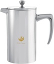 French Press Coffee Maker, 1000ml/800ml or 34oz/27oz, Stainless Steel/Glass Carafe (Stainless Steel, 800ML /27OZ)