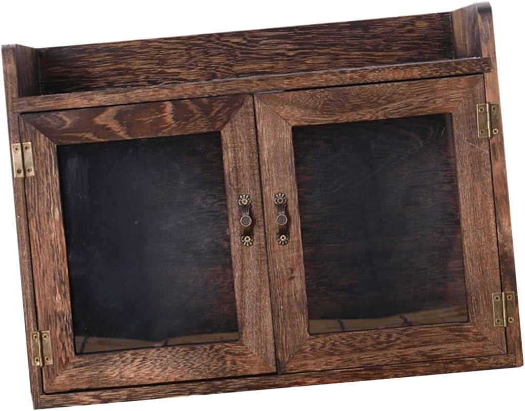 PRETYZOOM 1pc Wooden Kitchen Bread Box Storage Capacity Vintage Sundries Holder for Home Organization and Sturdy Design for Snacks Bread and Fruits