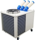 220V Industrial Air Conditioner Outdoor Air Conditioning Fan Equipment Three Tube 1550m³/h Blue