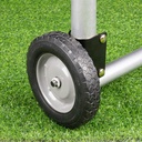 Gate Wheel 8" Rubber Gate Caster Heavy Duty Gate Helper Support Wheel Side Mount for Swing Gate Metal Tube Fence Chain Link Gate,Fits 1-5/8" to 2" O.D. Round Tube Gate Frames(1 Pack)