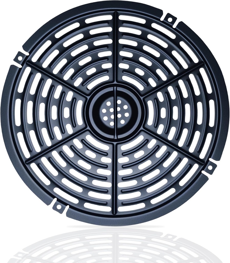 Air Fryer Replacement Crisper Plate,3.7QT Round Non-Stick Coating Air Fryer Accessories,Grill Pan Compatible with Gowise,Chefman,PowerXL,Crux