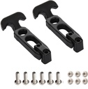 Rubber Flexible T-Handle Hasp Draw Latch for Tool Box, Cooler, Golf Cart or Engineering Machine Hood (Black, 2 PCS)