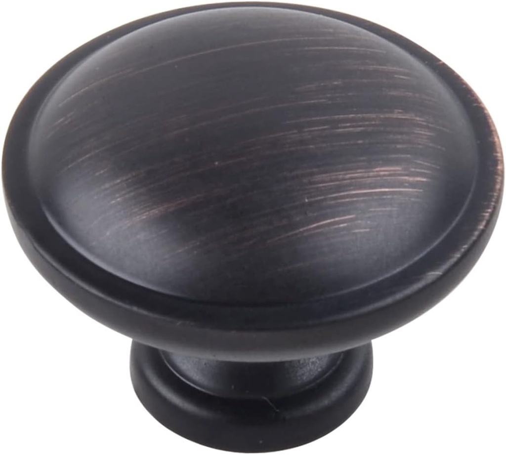 1-1/4 in. Oil Rubbed Bronze Traditional Round Mushroom Cabinet Knob 10-Pack