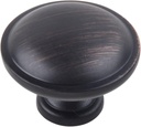 1-1/4 in. Oil Rubbed Bronze Traditional Round Mushroom Cabinet Knob 10-Pack