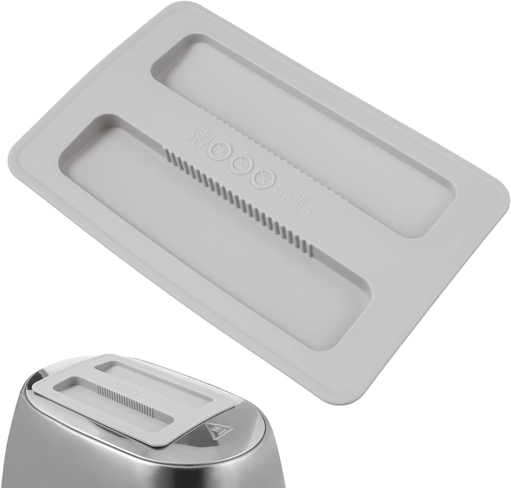 BESTonZON Silicone Toaster Dust Cover, Toaster Cover 2 Slice 6.18X4.13 Inch, Bread Washable Machine Cover, Electric Bread Maker Upper Cover for Bread Machine Part Accessories (Gray)