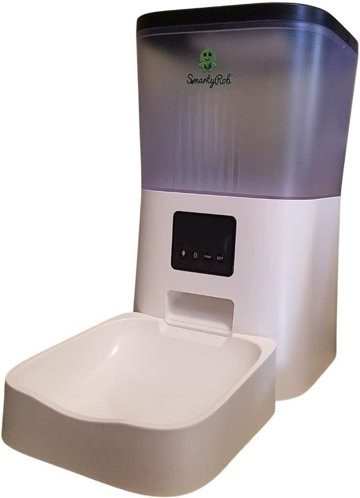 Smart Automatic WiFi Cat Dog Dry Food Feeder, Remote Timed Small Pet Portion App Controlled Meals 17 Cups Clear