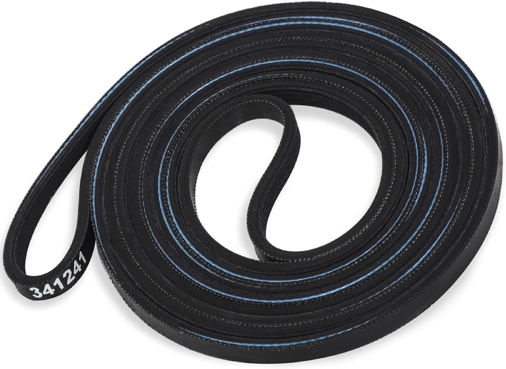 BlueStars 341241 Dryer Drum Belt - Compatible with Whirlpool Kenmore Roper Amana Dryers - Replaces 8066065 AP2946843 W10127457 PS346995 14210003 31531589 31001026 3394651 529597 WED4815EW1 NED4655EW1