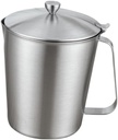 Espresso Milk Maker Latte Art Cup with Lid 1000ml Stainless Steel Measuring Cup Milk Tea Pitcher