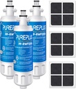 PUREPLUS 469690 LT700P Replacement for LG Kenmore Elite 9690, ADQ36006102, ADQ36006101, LFXS30766S, LFX28968ST, LFX31925ST, LFX31945ST, RWF1052, LT120F, Refrigerator Water and Air Filter Combo, 3Pack