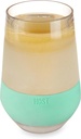 HOST Wine Freeze XL Double-Walled Stemless Glasses Freezer Cooling Cups with Active Gel and Insulated Silicone Grip, 12 Oz Plastic Tumblers, Set of 1, Mint