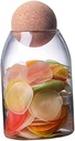 Borosilicate Glass Sealed Storage Jar with Cork Stopper Transparent Food Container for Spices Flour Sugar Cookies Dishwasher Kitchen Canister