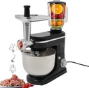 Household Stand Mixers, Food Blender and Meat Grinder with Pouring Shield, Multifunctional Kitchen Machine for Home Cooking, Meat Grinder, Mixing Vegetables,Black