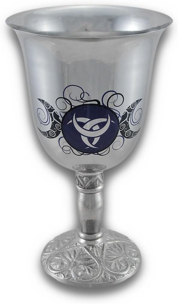 Lustrous Stainless Steel Triple Moon Chalice