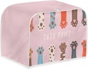 Lovely Cat Paw Print Slice Toaster 4 Slice Wide Slot,Kitchen Small Appliance Cover for Bread Maker Protector Microwave Toaster Oven Cushion
