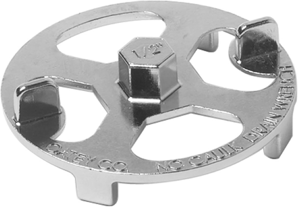 Oatey 42239 Brass and Plastic No-Calk Shower Drain Wrench, Stainless Steel