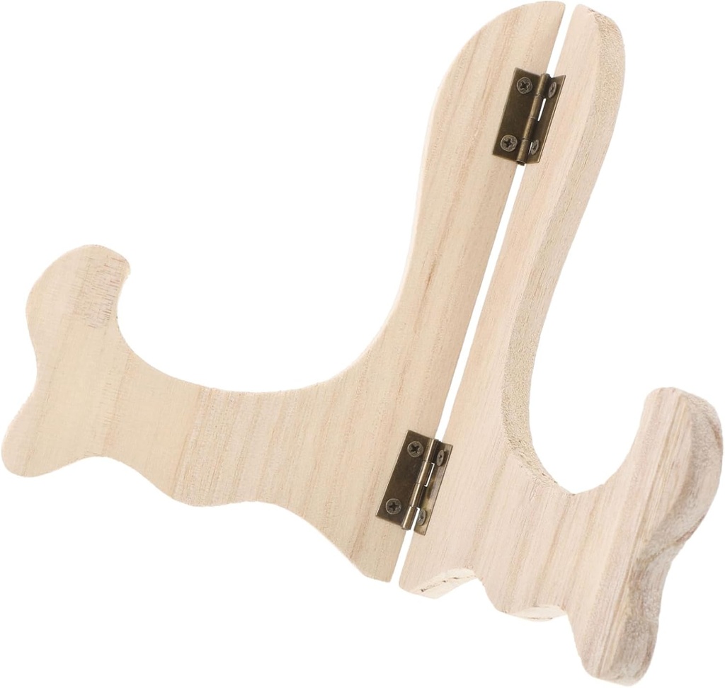 Cabilock 1pc Wooden Tea Cake Holder Display Stand Elegant Rack for Pictures Art and Certificates