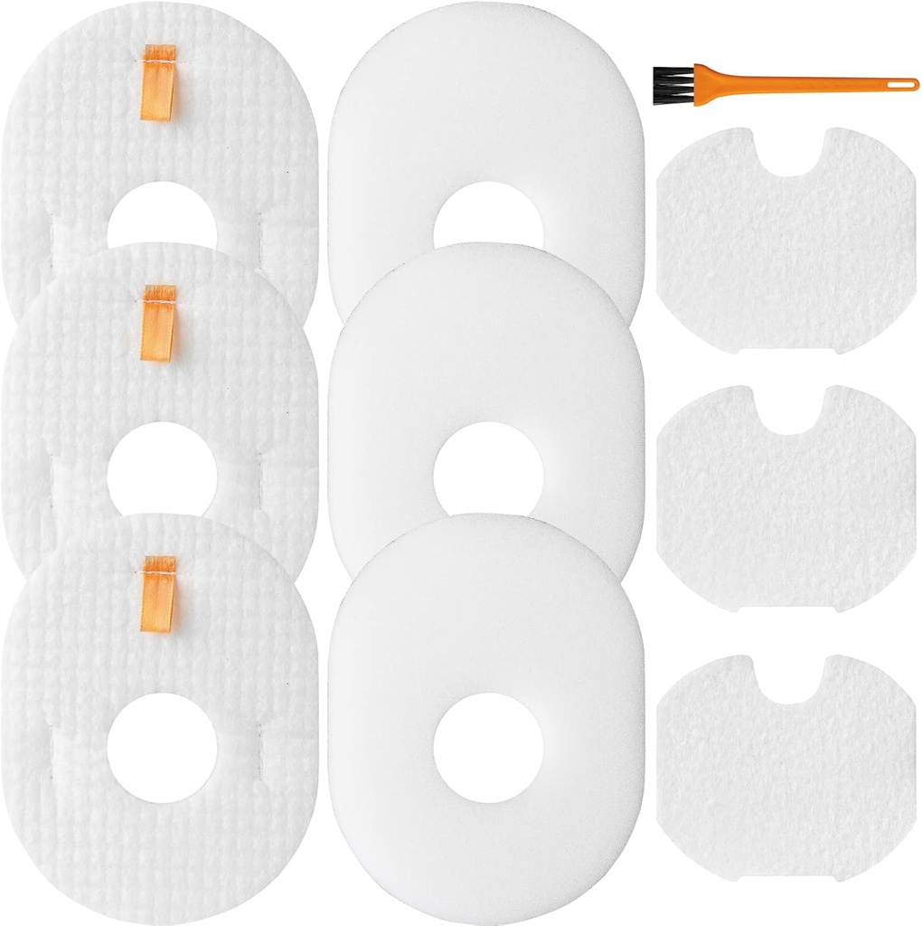 Vacuum Filters Replacement for Shark Rocket, HV300, HV300W, HV301, HV302, HV303, HV305, HV308, HV310, UV450, 3 Foam + 3 Felt Filters and 3 Post-Filters, Replaces Part XFFV300